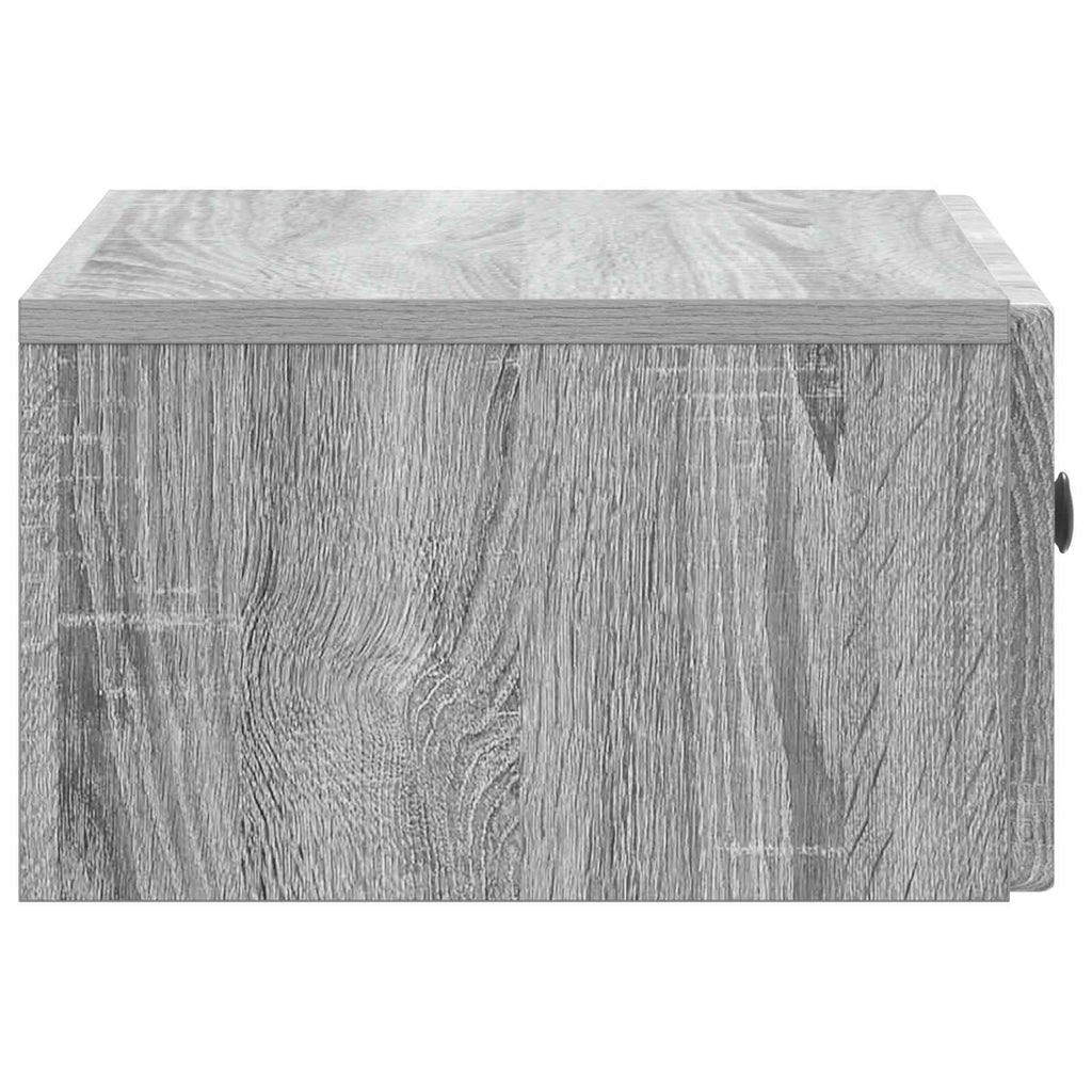 vidaXL Wisząca Szafka Nocna z szufladą Szary Sonoma 49 x 34,5 x 20 cm