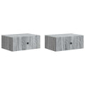 vidaXL Wisząca Szafka Nocna 2 pcs Szary Sonoma 49 x 34,5 x 20 cm