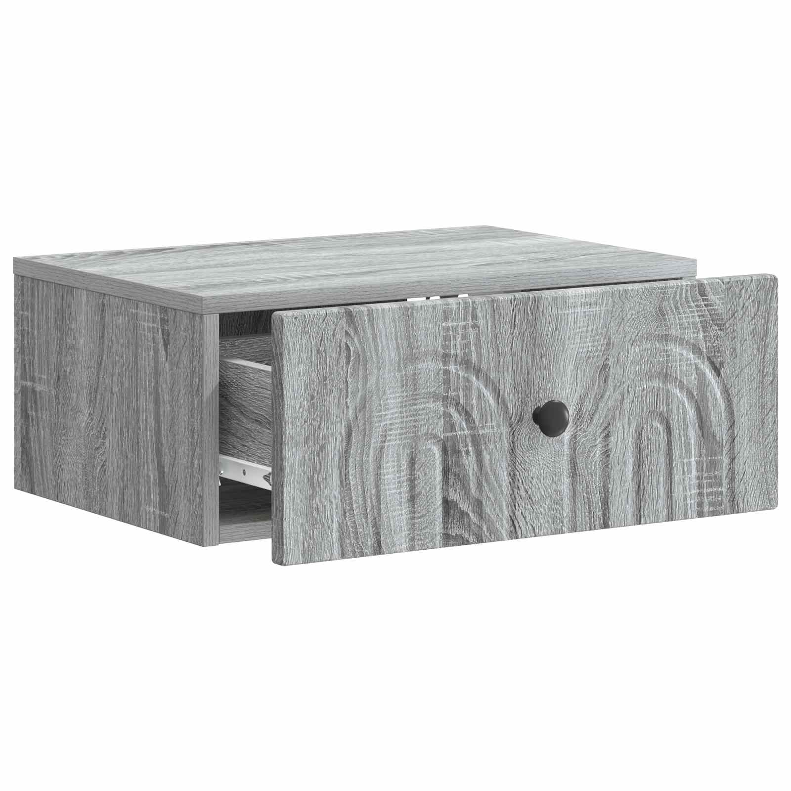 vidaXL Wisząca Szafka Nocna 2 pcs Szary Sonoma 49 x 34,5 x 20 cm