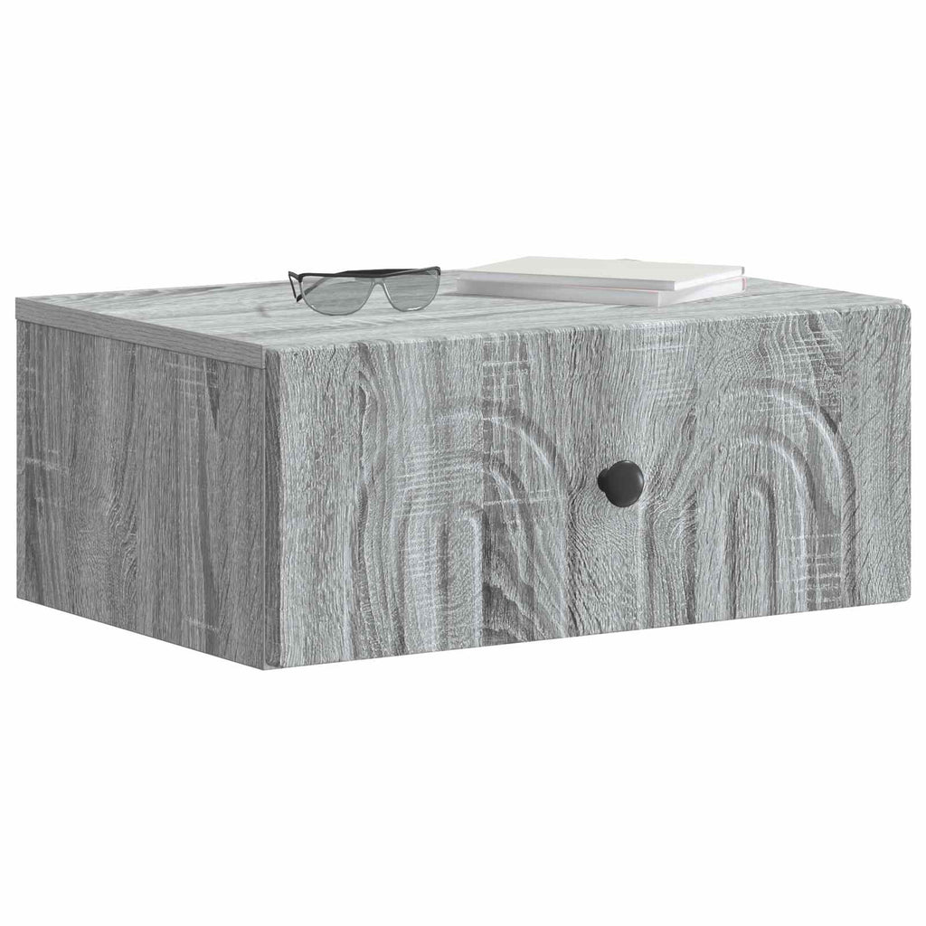 vidaXL Wisząca Szafka Nocna 2 pcs Szary Sonoma 49 x 34,5 x 20 cm