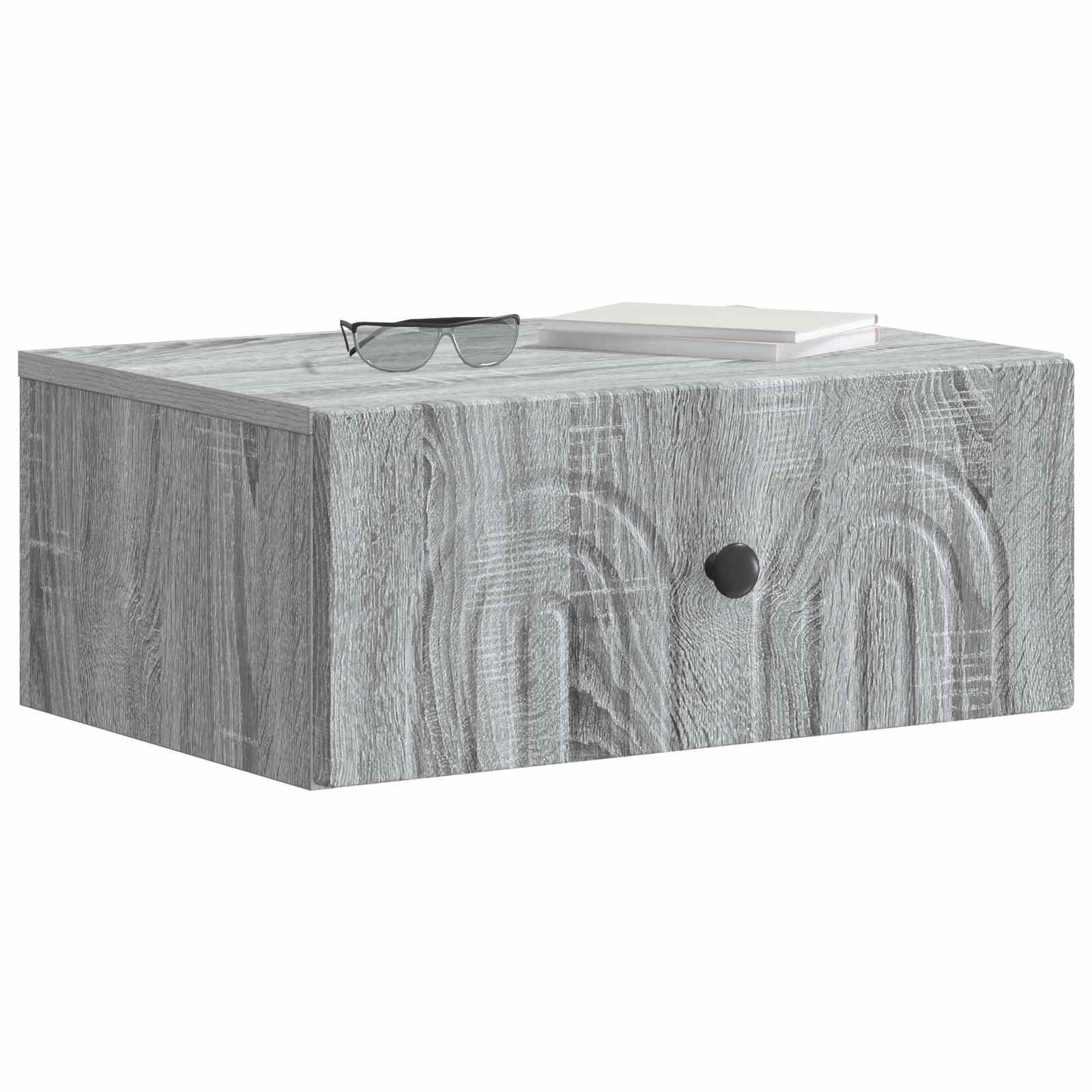 vidaXL Wisząca Szafka Nocna 2 pcs Szary Sonoma 49 x 34,5 x 20 cm