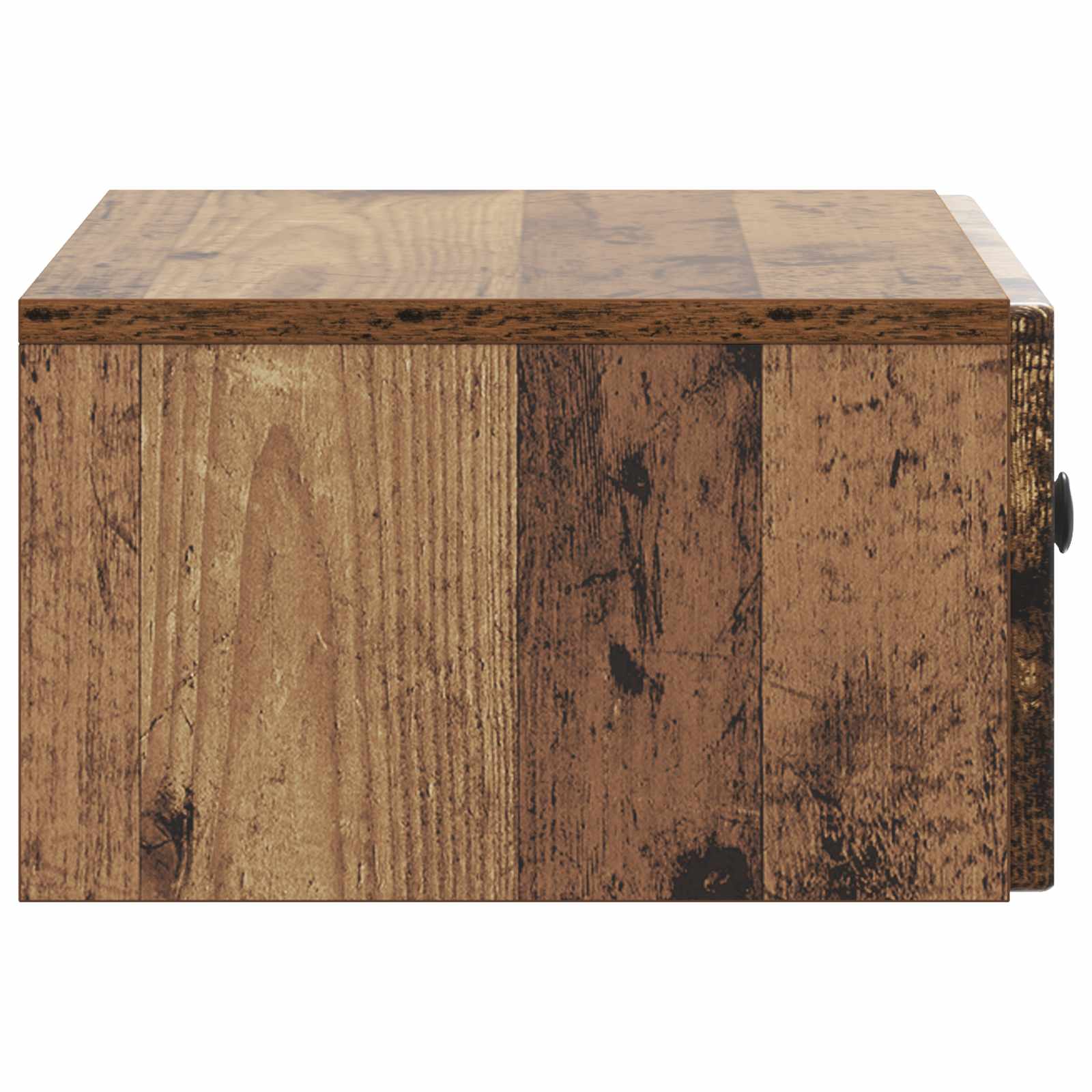 vidaXL Wisząca Szafka Nocna z szufladą Stare drewno 49 x 34,5 x 20 cm