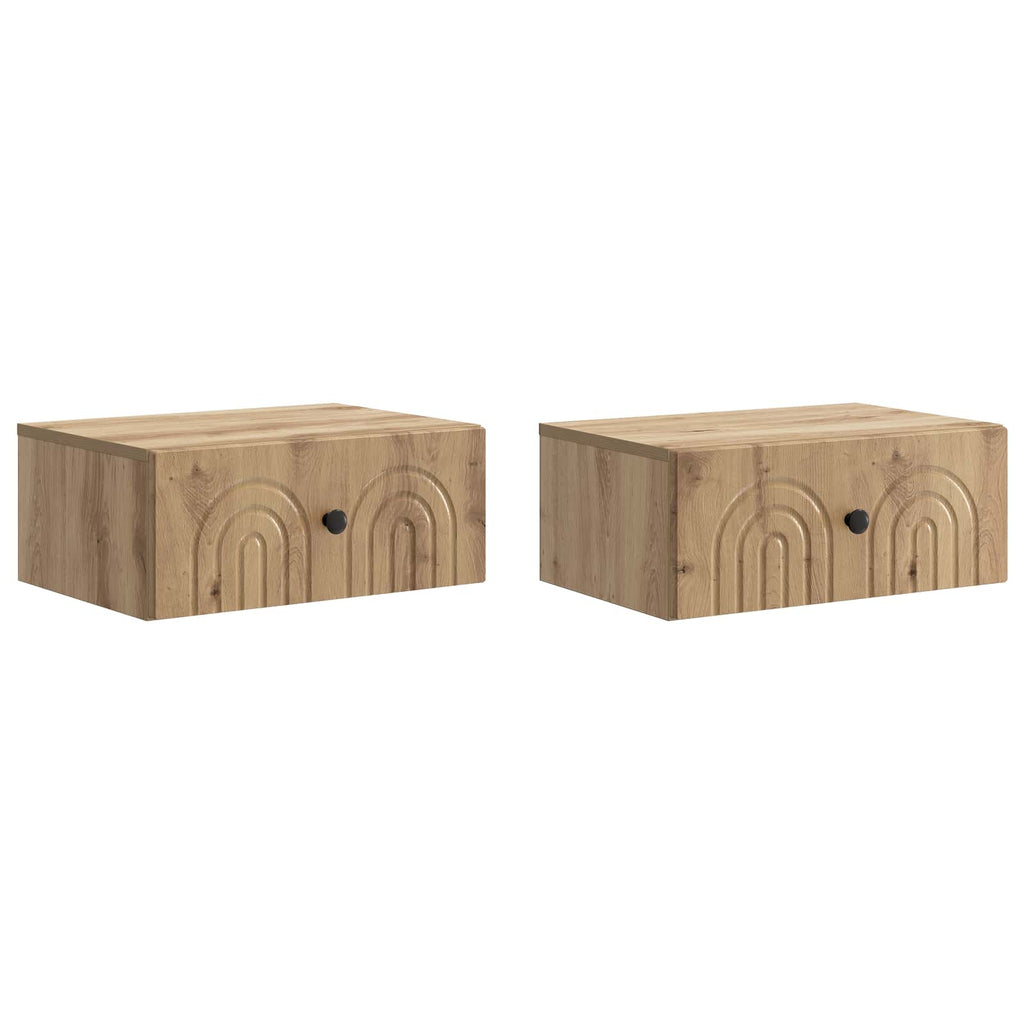 vidaXL Wisząca Szafka Nocna 2 pcs Dąb artisan 49 x 34,5 x 20 cm
