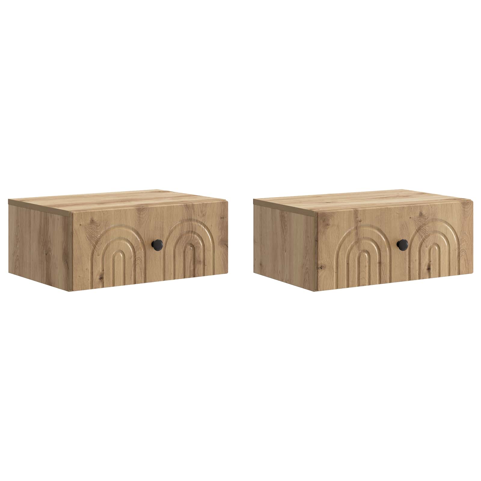 vidaXL Wisząca Szafka Nocna 2 pcs Dąb artisan 49 x 34,5 x 20 cm