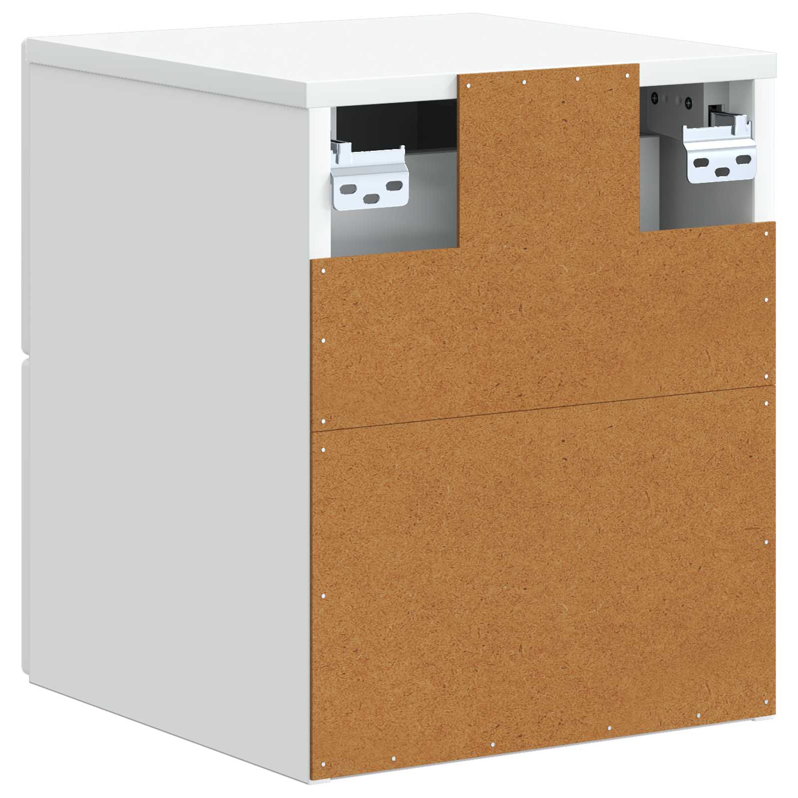 vidaXL Wisząca Szafka Nocna z szufladą 2 pcs Biały 33 x 34,5 x 40 cm