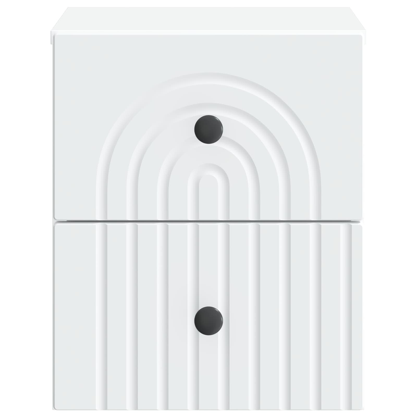 vidaXL Wisząca Szafka Nocna z szufladą 2 pcs Biały 33 x 34,5 x 40 cm