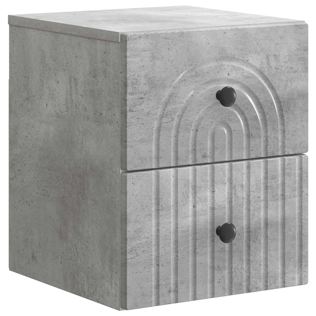 vidaXL Wisząca Szafka Nocna Betonowy szary 33 x 34,5 x 40 cm