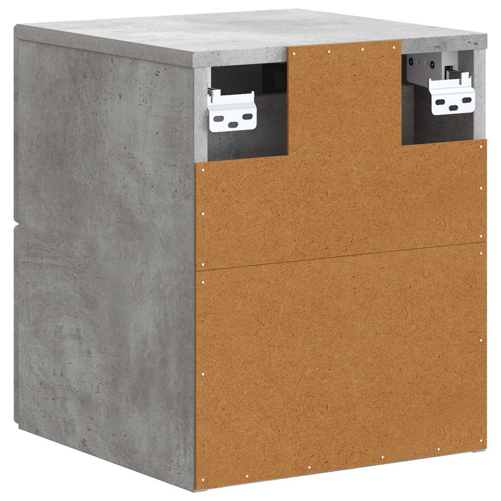 vidaXL Wisząca Szafka Nocna Betonowy szary 33 x 34,5 x 40 cm
