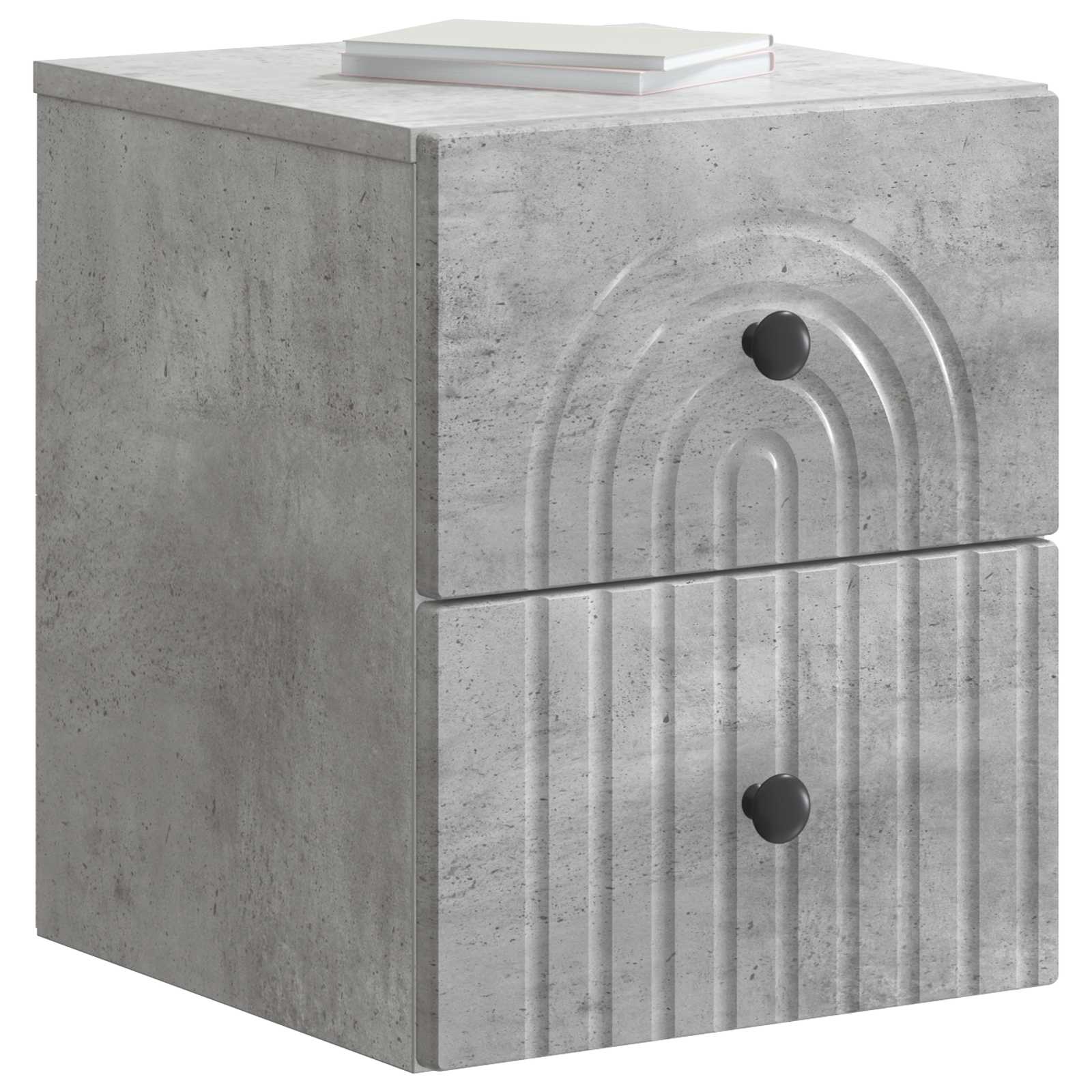 vidaXL Wisząca Szafka Nocna Betonowy szary 33 x 34,5 x 40 cm