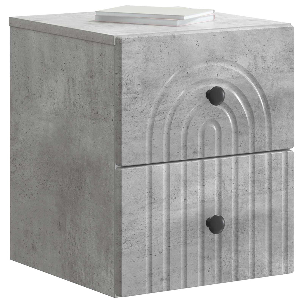 vidaXL Wisząca Szafka Nocna 2 pcs Betonowy szary 33 x 34,5 x 40 cm