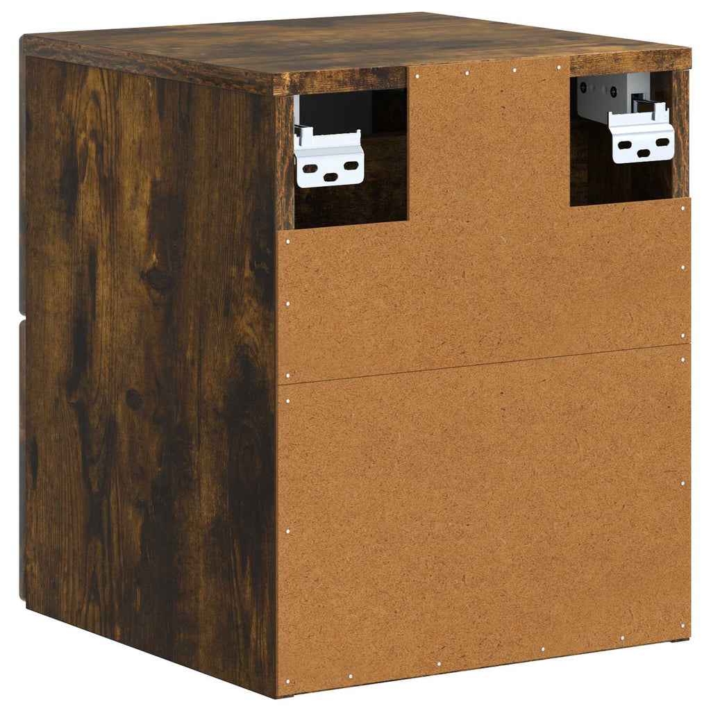 vidaXL Wisząca Szafka Nocna 2 pcs Dąb wędzony 33 x 34,5 x 40 cm