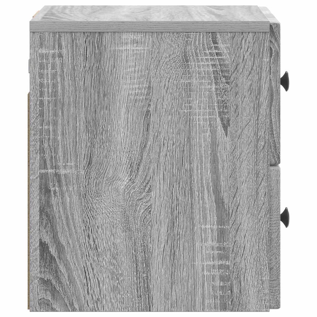 vidaXL Wisząca Szafka Nocna z szufladą Szary Sonoma 33 x 34,5 x 40 cm