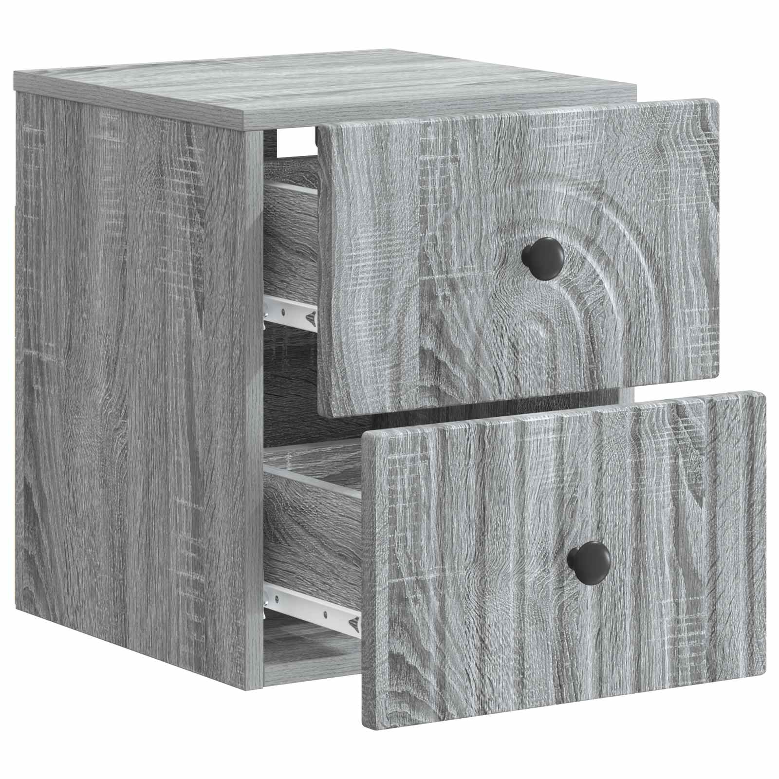 vidaXL Wisząca Szafka Nocna 2 pcs Szary Sonoma 33 x 34,5 x 40 cm