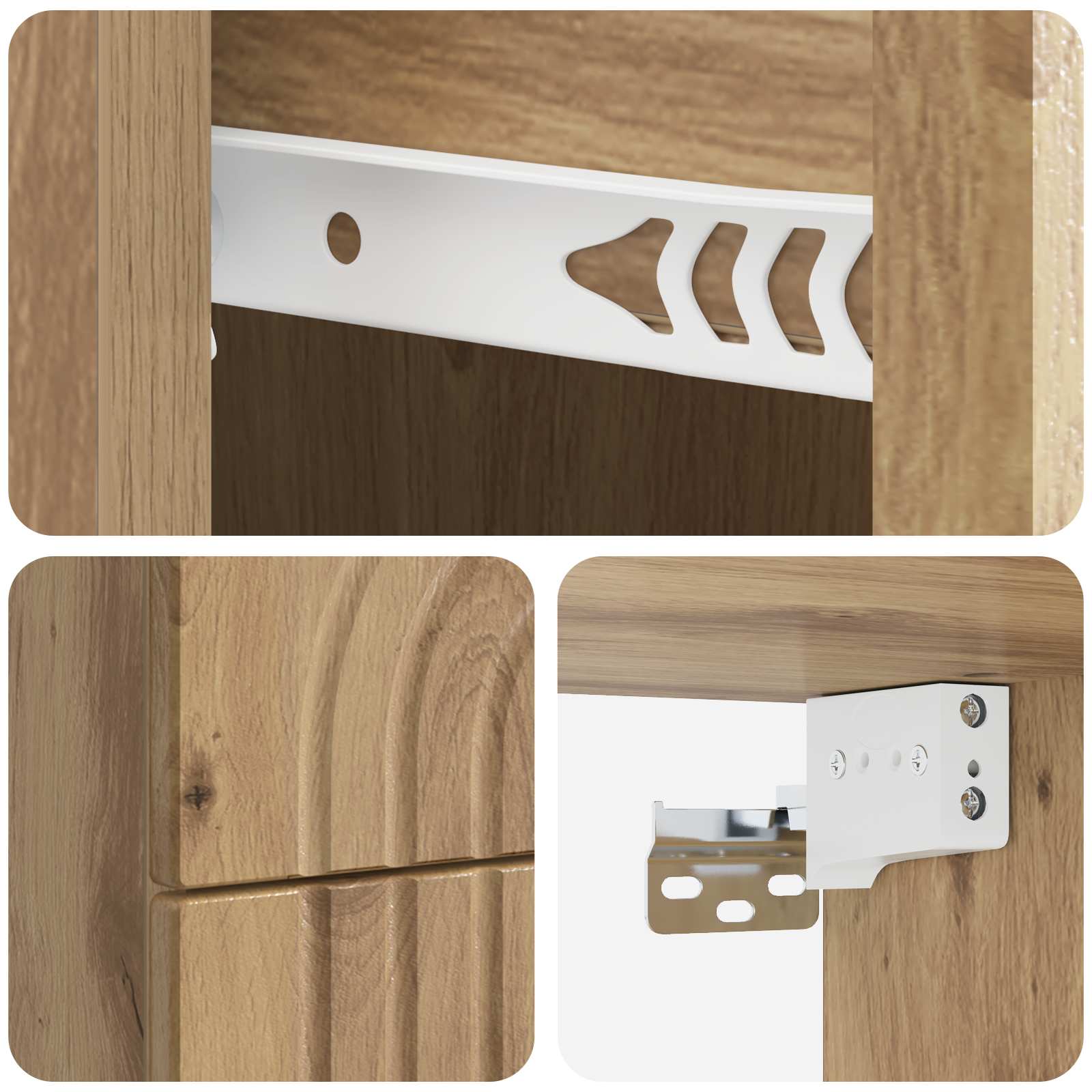 vidaXL Wisząca Szafka Nocna 2 pcs Dąb artisan 33 x 34,5 x 40 cm