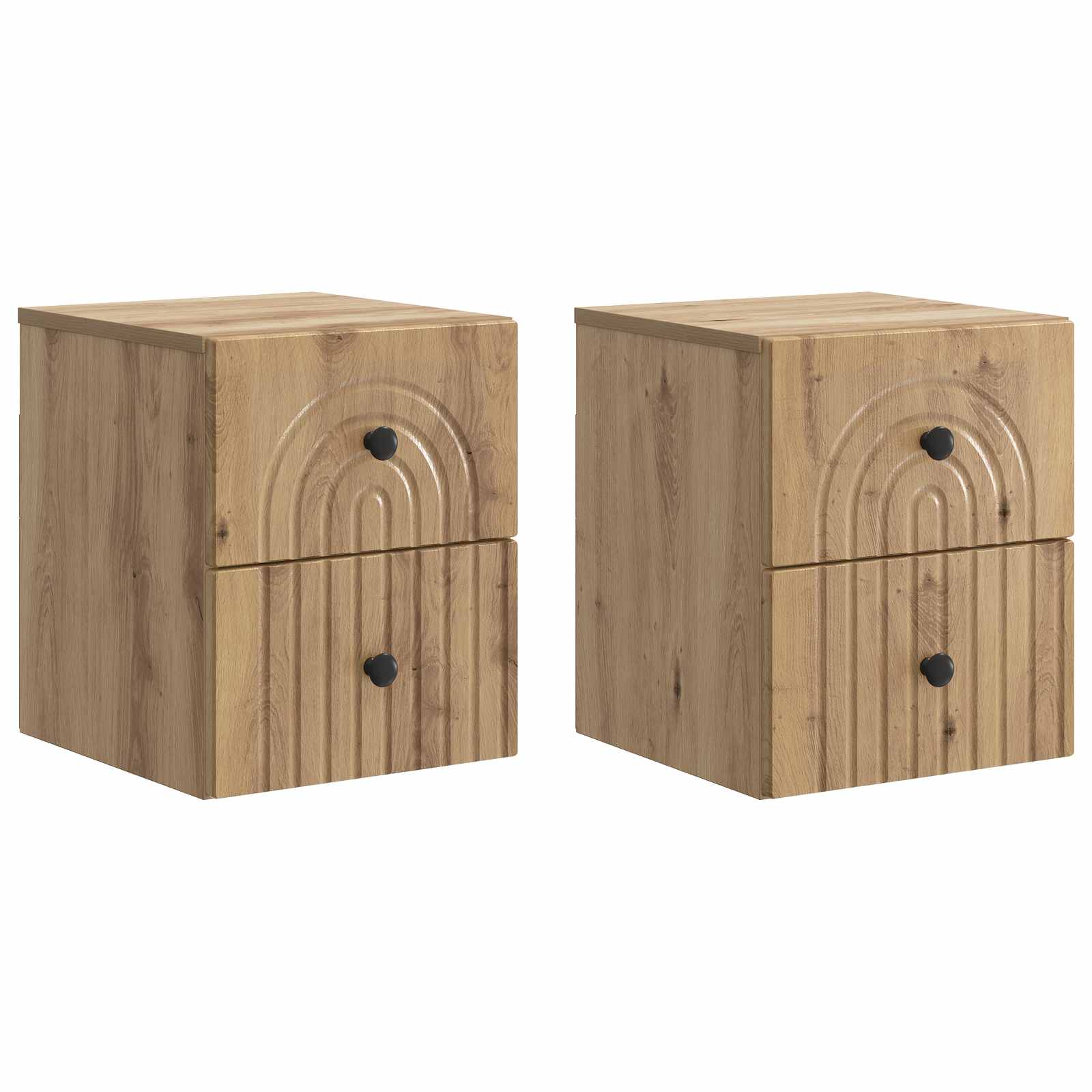 vidaXL Wisząca Szafka Nocna 2 pcs Dąb artisan 33 x 34,5 x 40 cm
