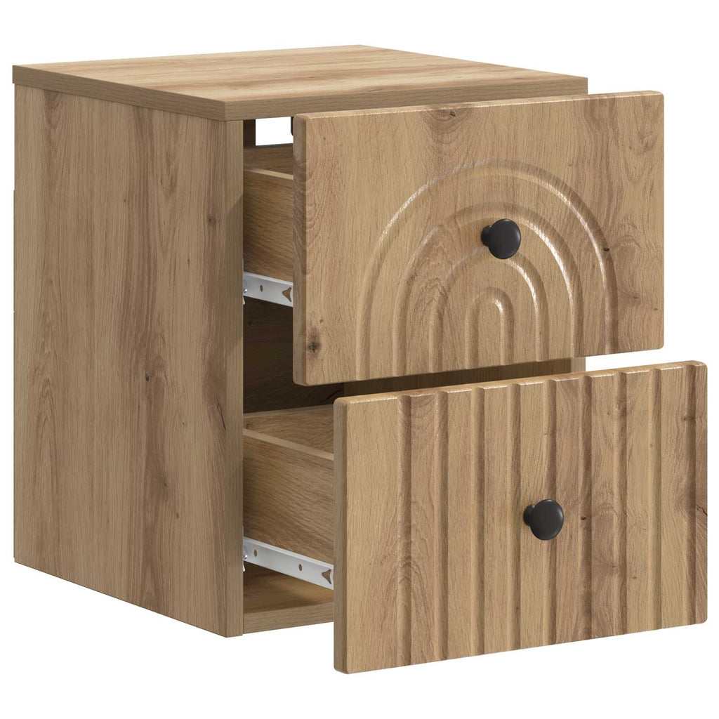 vidaXL Wisząca Szafka Nocna 2 pcs Dąb artisan 33 x 34,5 x 40 cm