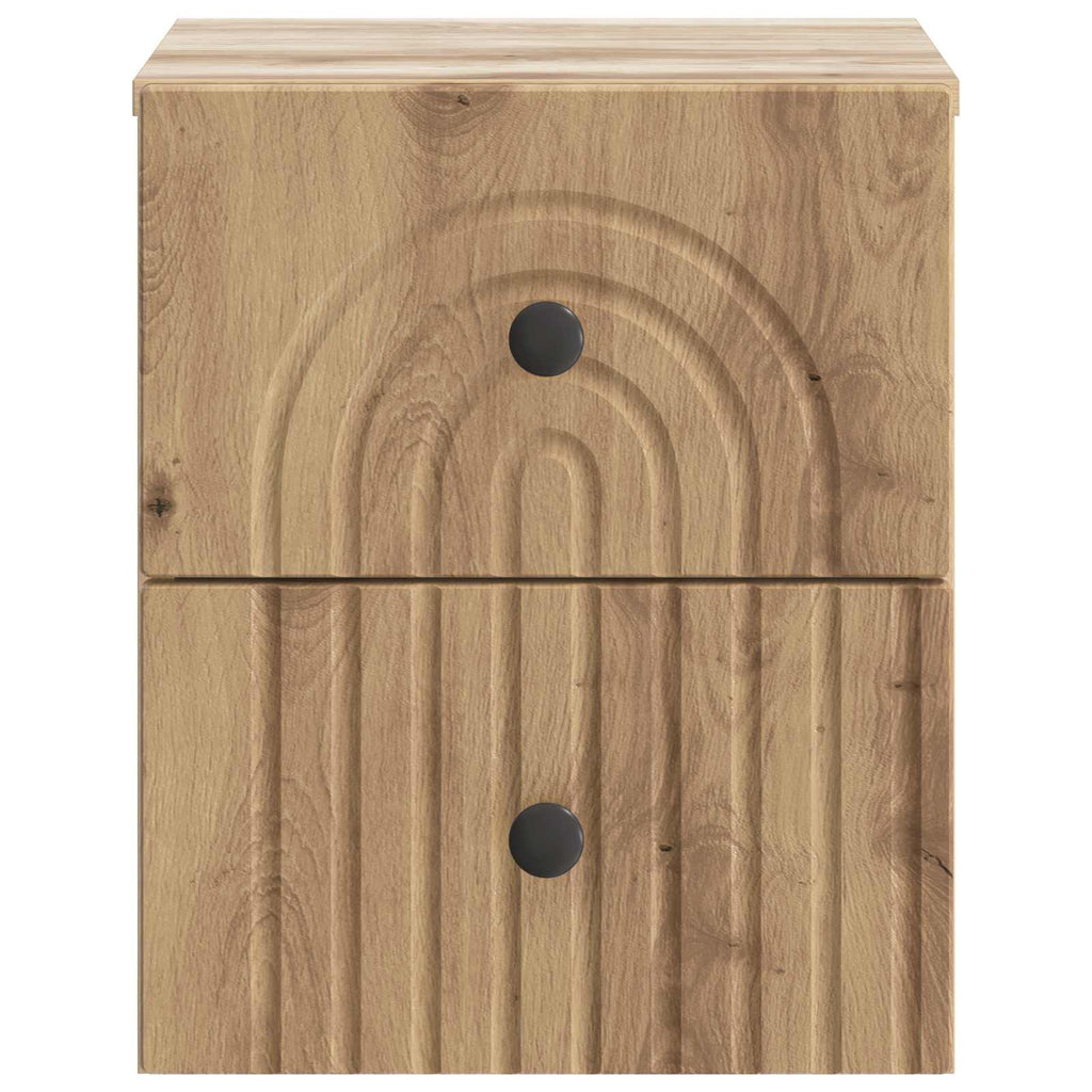 vidaXL Wisząca Szafka Nocna 2 pcs Dąb artisan 33 x 34,5 x 40 cm