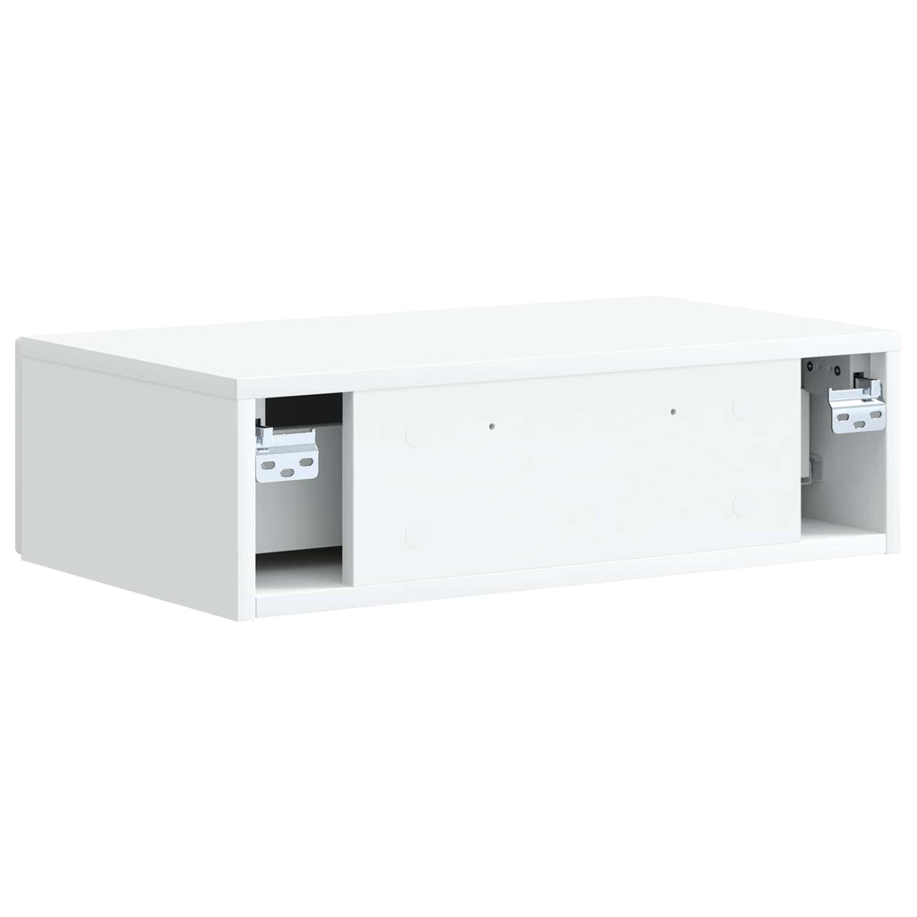 vidaXL Stolik boczny montowany na ścianie Biały 59 x 34,5 x 17 cm