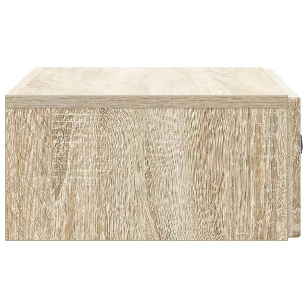 vidaXL Stolik boczny montowany na ścianie dąb Sonoma 59 x 34,5 x 17 cm