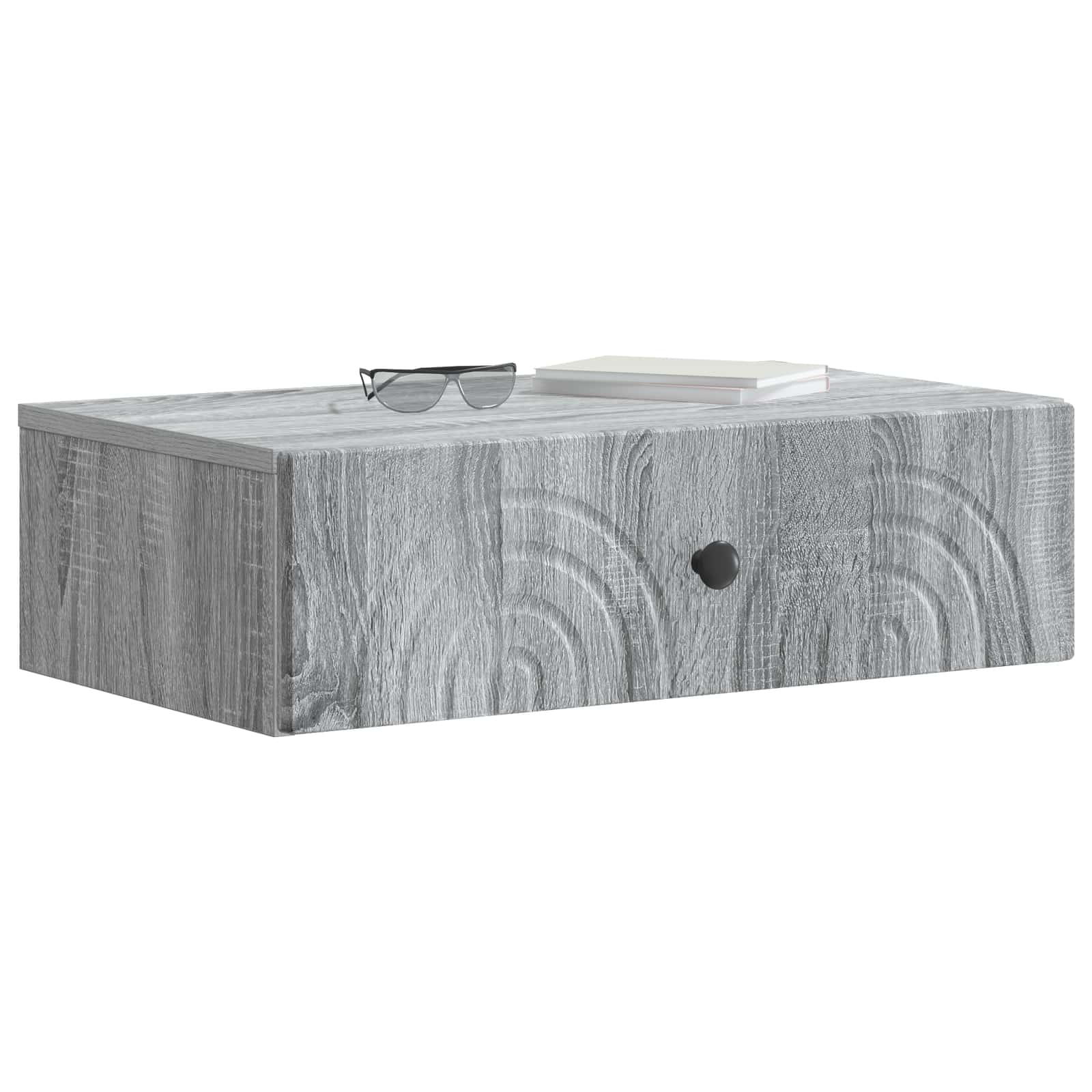 vidaXL Stolik boczny montowany na ścianie Szary Sonoma