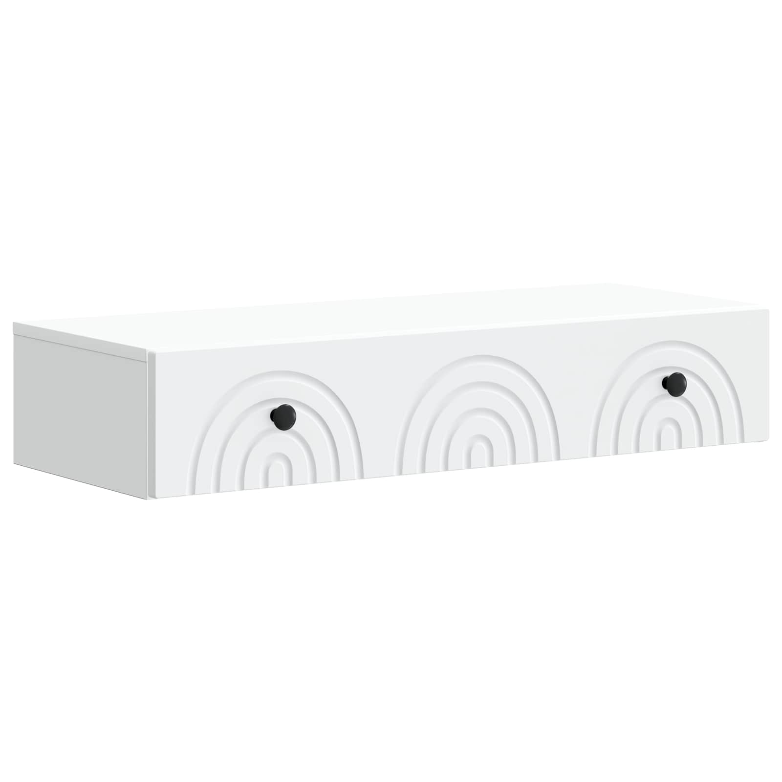 vidaXL Stolik boczny montowany na ścianie Biały 87,5 x 34,5 x 17 cm