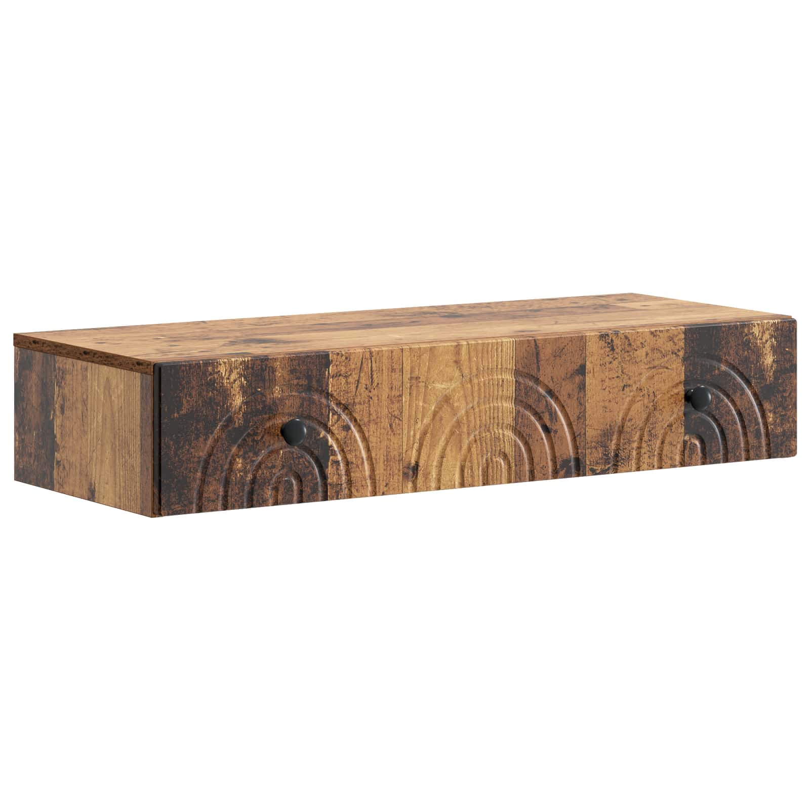 vidaXL Stolik boczny montowany na ścianie Stare drewno