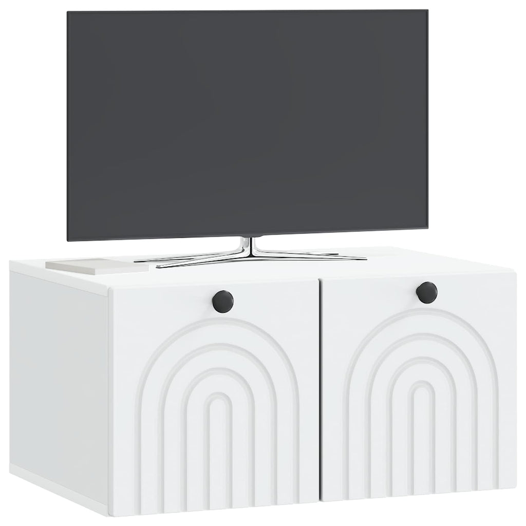 vidaXL Szafka RTV montowana na ścianie Biały 59,5 x 41 x 30 cm