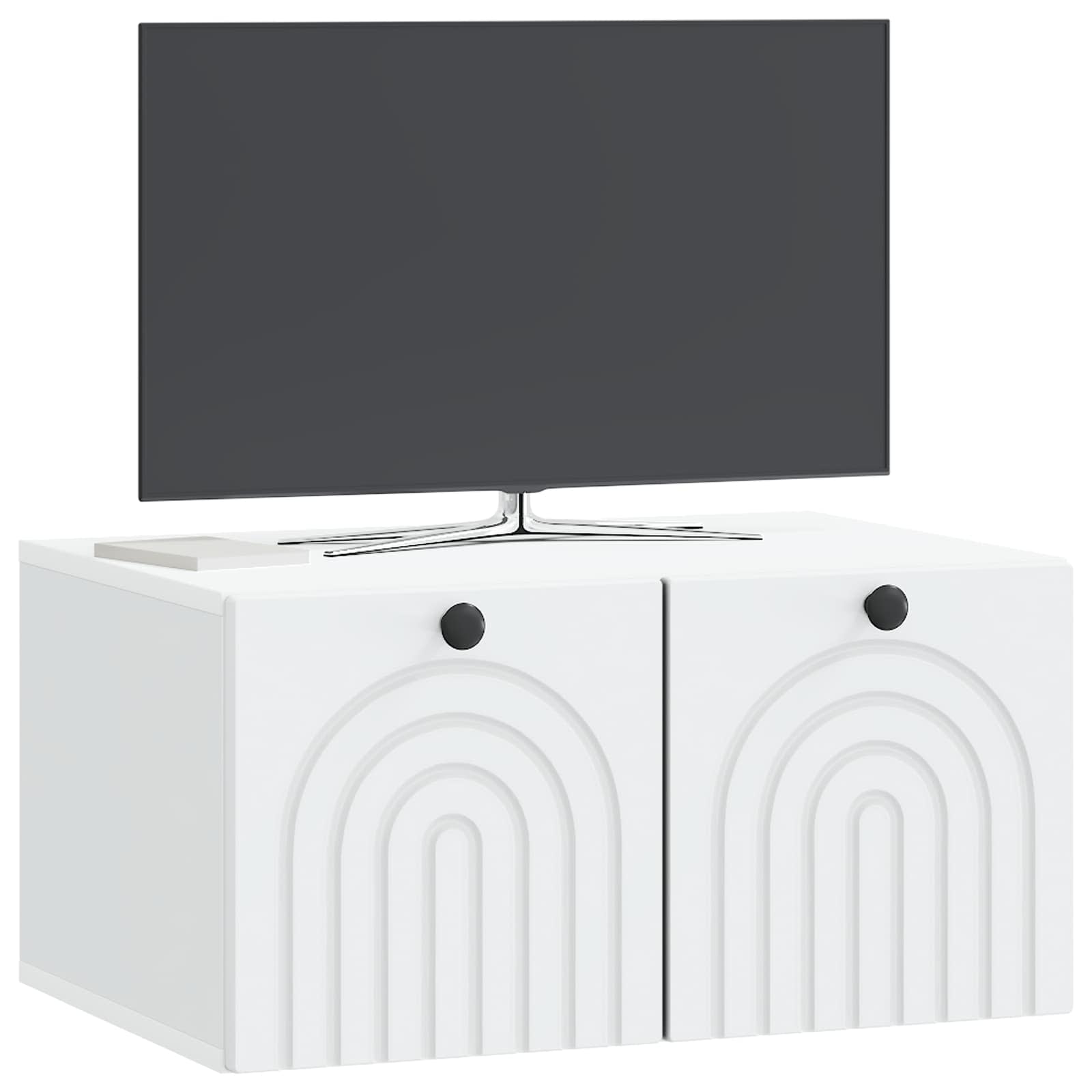 vidaXL Szafka RTV montowana na ścianie Biały 59,5 x 41 x 30 cm