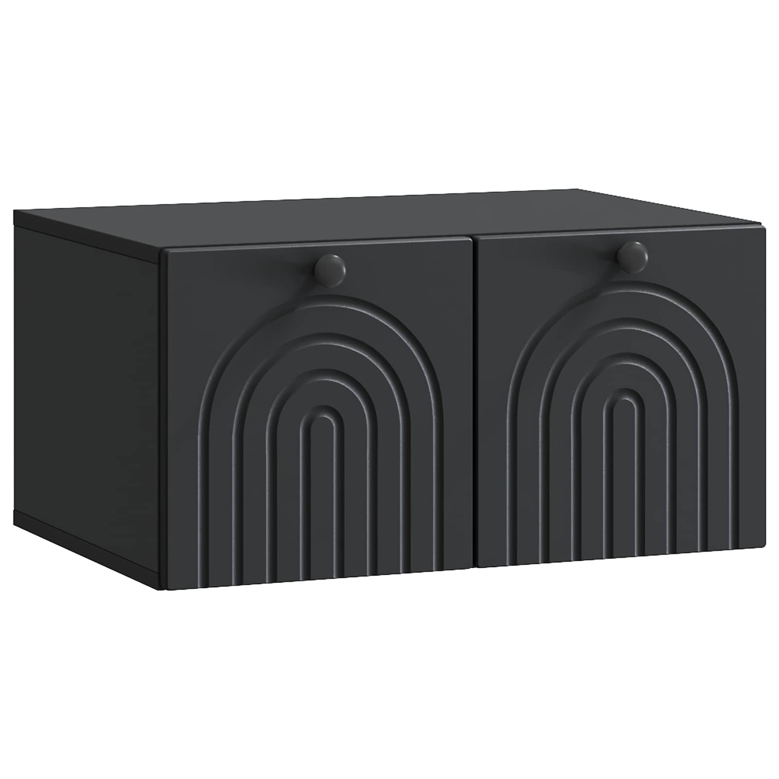 vidaXL Szafka RTV montowana na ścianie Czarny 59,5 x 41 x 30 cm