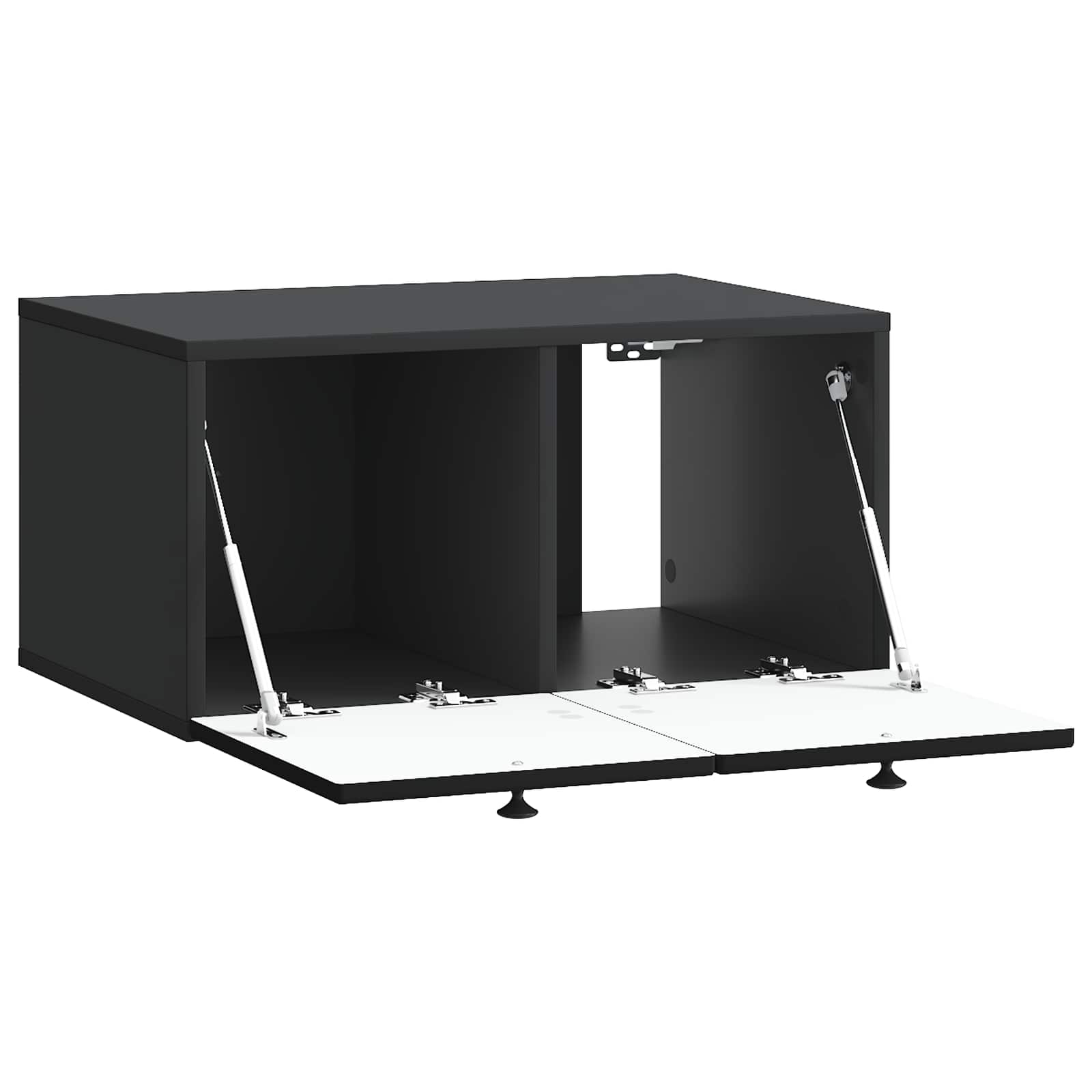 vidaXL Szafka RTV montowana na ścianie Czarny 59,5 x 41 x 30 cm