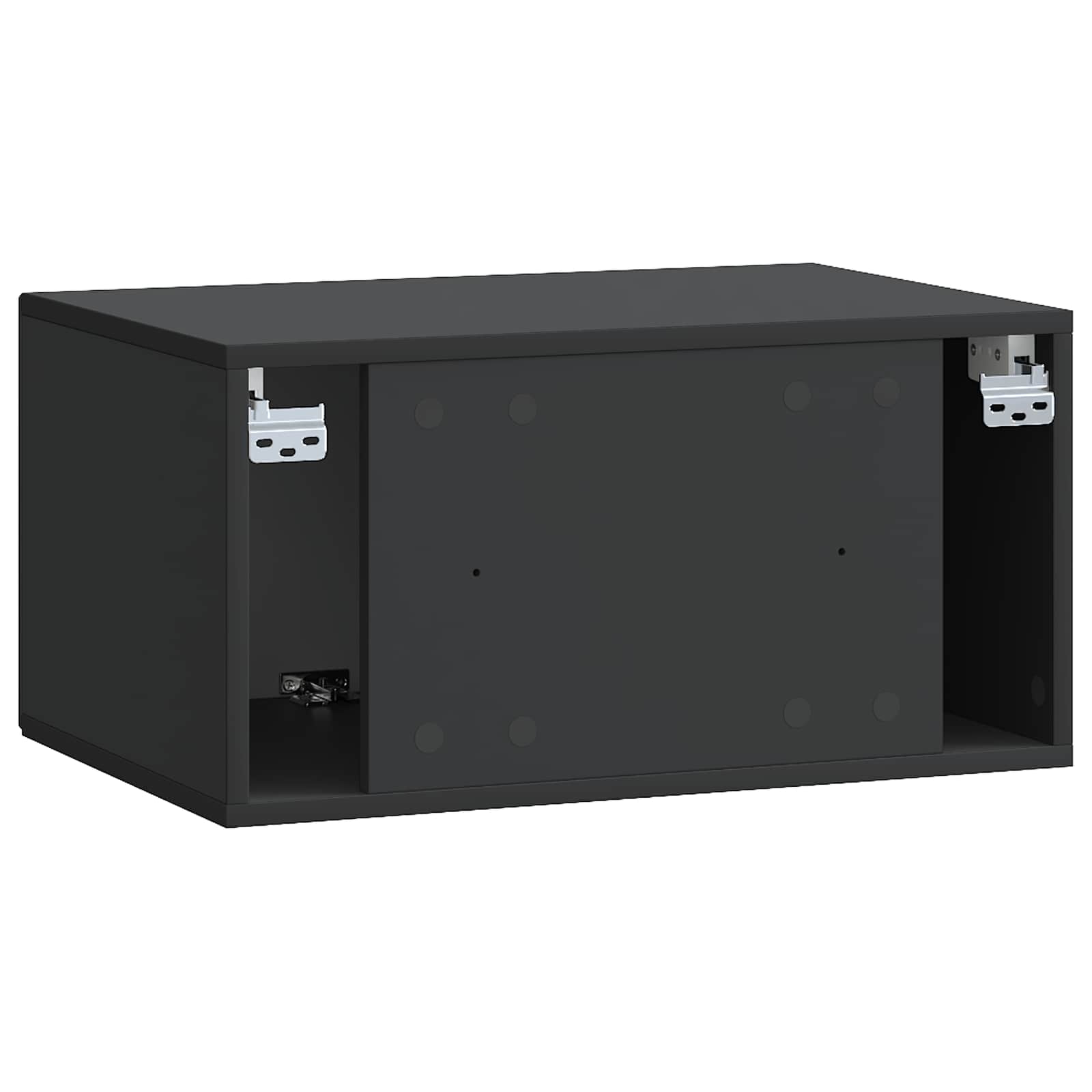 vidaXL Szafka RTV montowana na ścianie Czarny 59,5 x 41 x 30 cm
