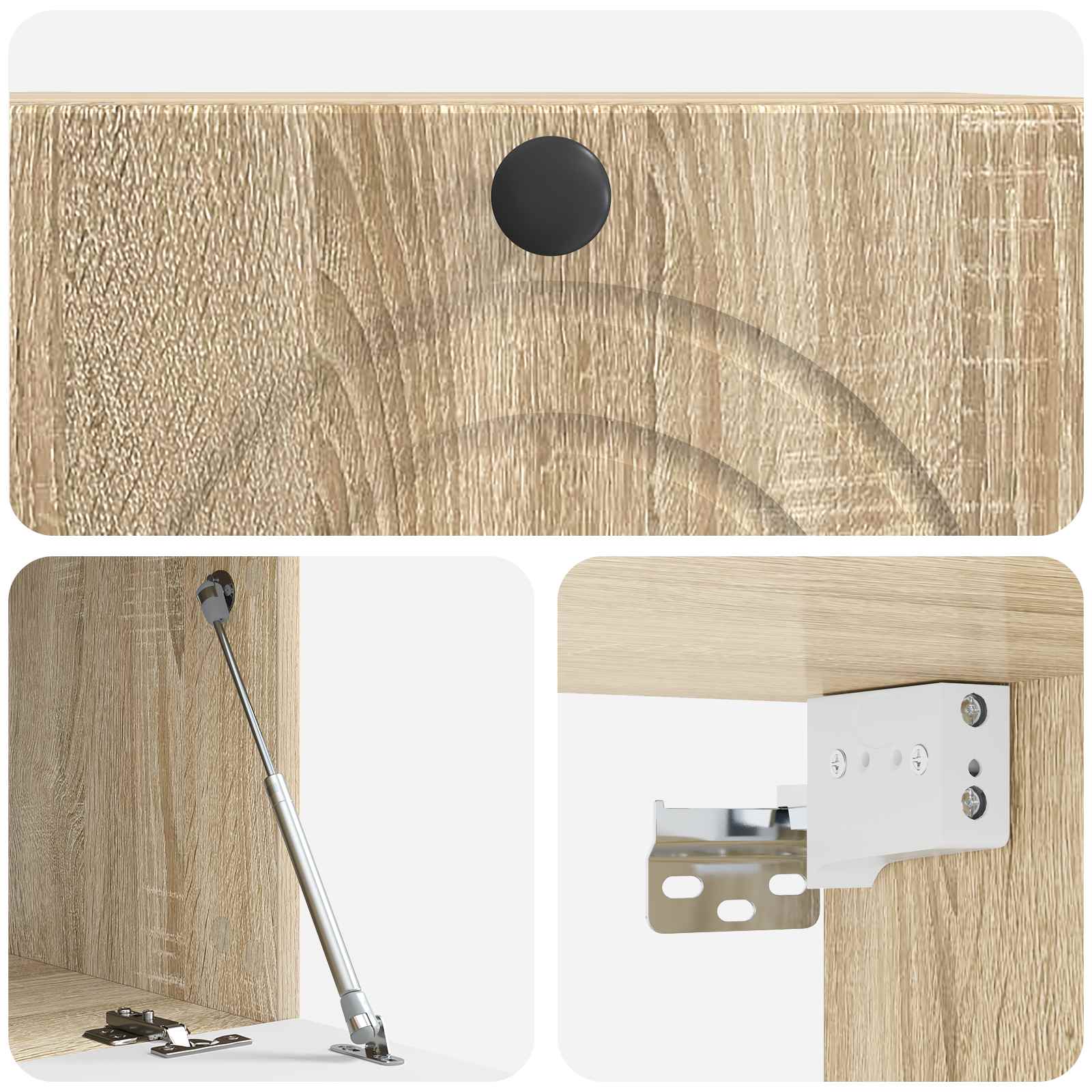 vidaXL Szafka RTV montowana na ścianie dąb Sonoma 59,5 x 41 x 30 cm