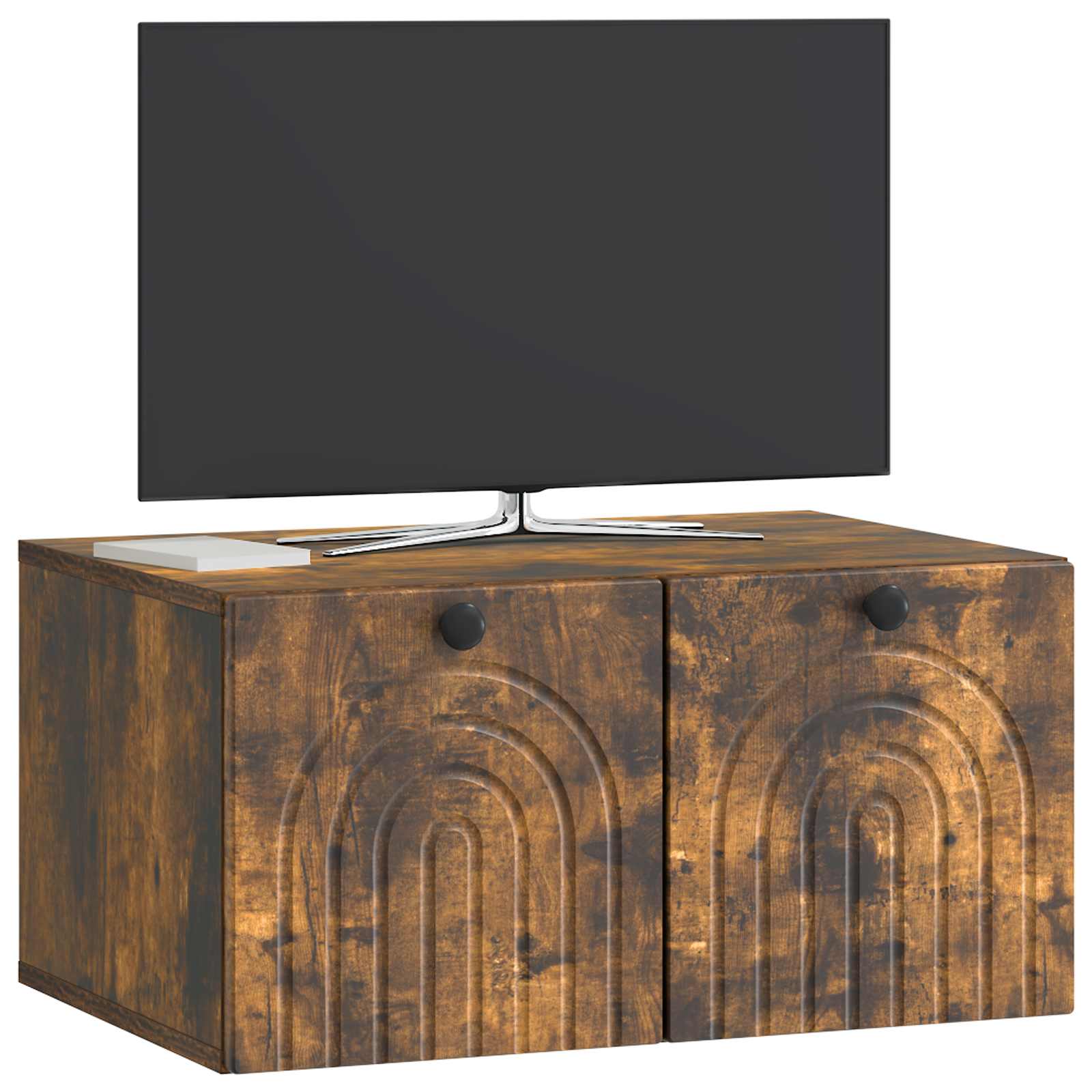 vidaXL Szafka RTV montowana na ścianie Dąb wędzony 59,5 x 41 x 30 cm