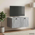 vidaXL Szafka RTV montowana na ścianie Szary Sonoma 59,5 x 41 x 30 cm