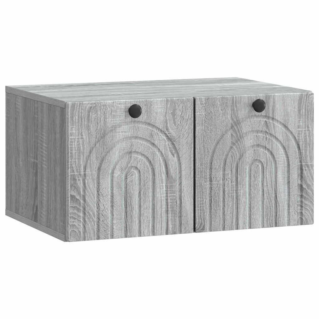 vidaXL Szafka RTV montowana na ścianie Szary Sonoma 59,5 x 41 x 30 cm