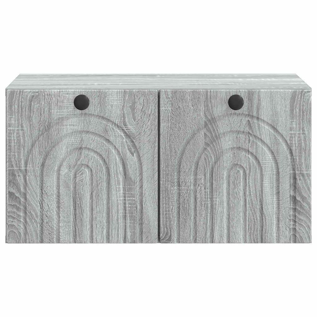 vidaXL Szafka RTV montowana na ścianie Szary Sonoma 59,5 x 41 x 30 cm