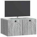 vidaXL Szafka RTV montowana na ścianie Szary Sonoma 59,5 x 41 x 30 cm