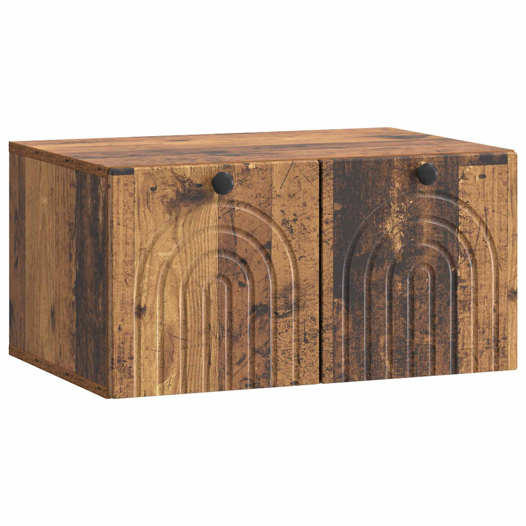 vidaXL Szafka RTV montowana na ścianie Stare drewno 59,5 x 41 x 30 cm