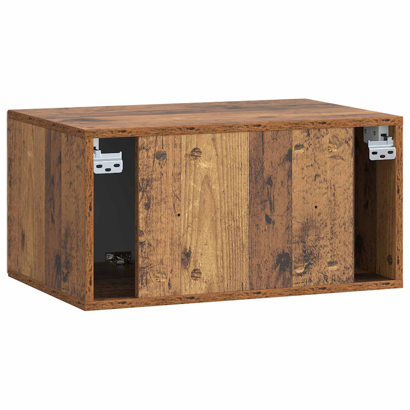 vidaXL Szafka RTV montowana na ścianie Stare drewno 59,5 x 41 x 30 cm