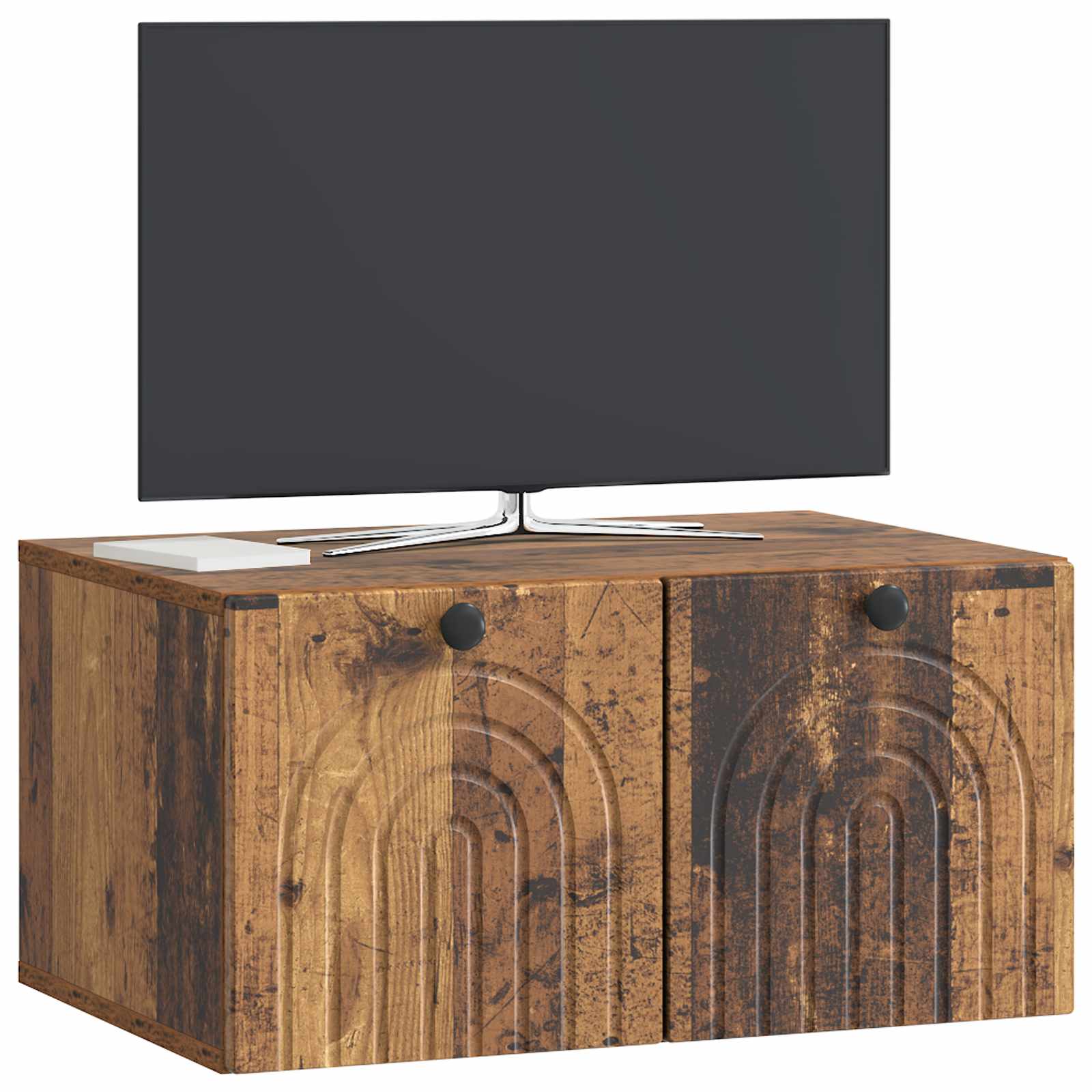 vidaXL Szafka RTV montowana na ścianie Stare drewno 59,5 x 41 x 30 cm
