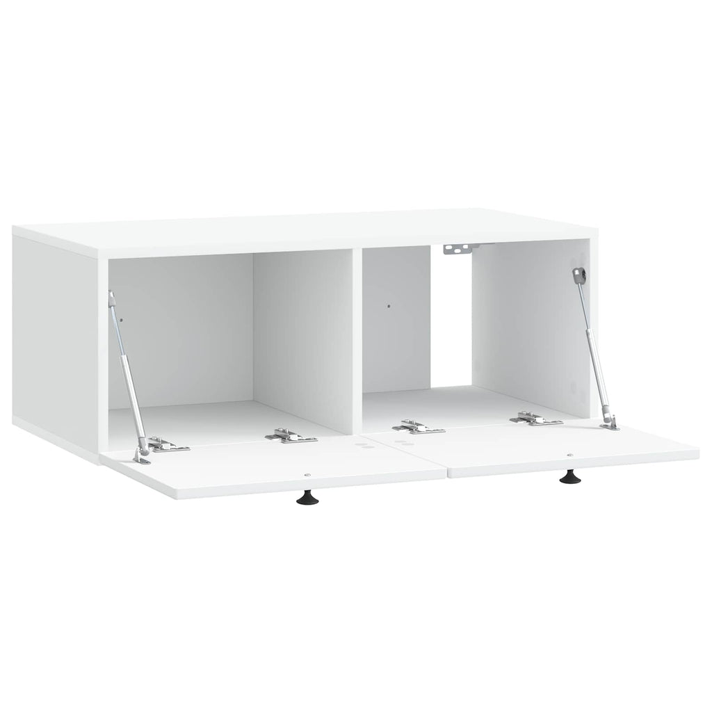 vidaXL Szafka RTV montowana na ścianie Biały 78,5 x 41 x 30 cm