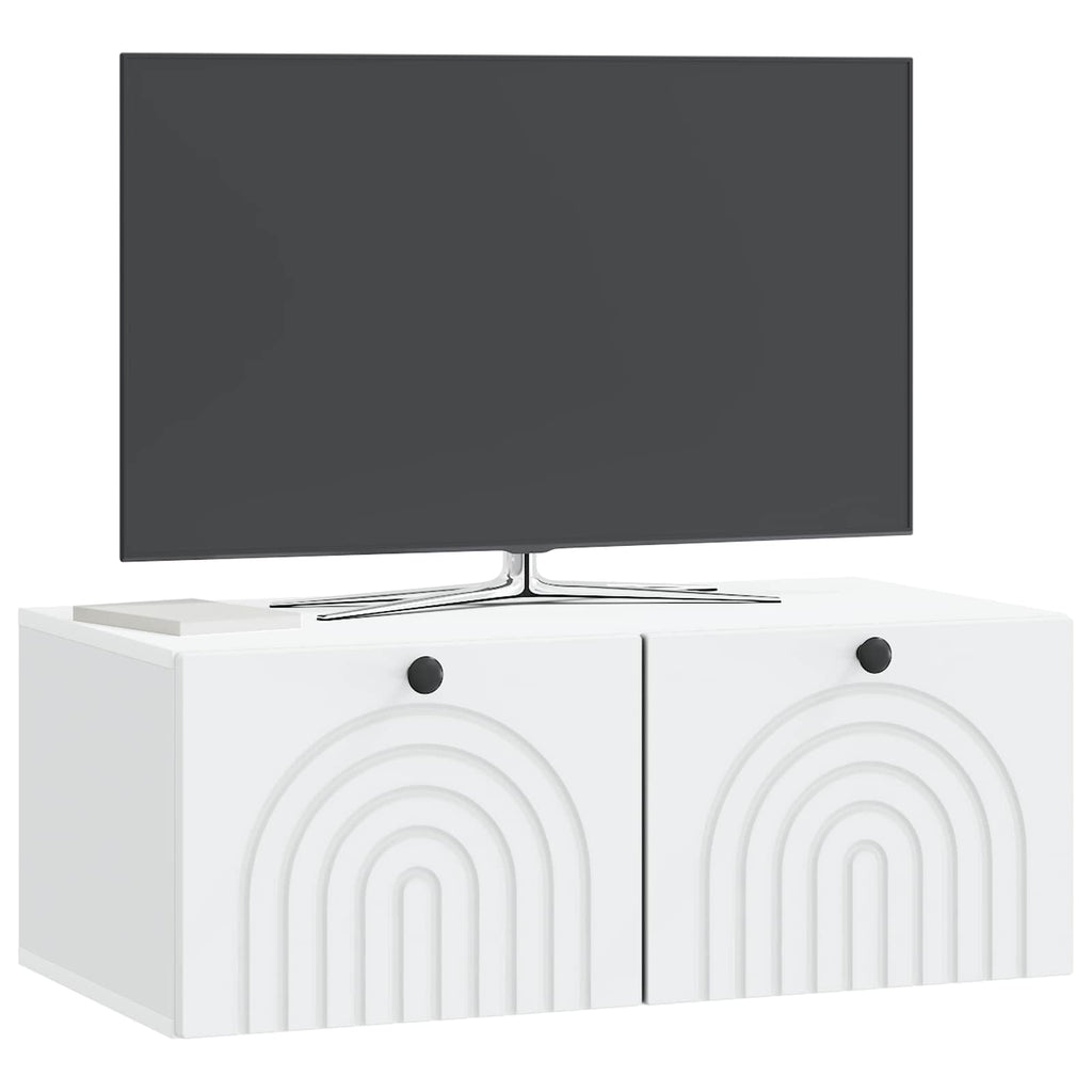 vidaXL Szafka RTV montowana na ścianie Biały 78,5 x 41 x 30 cm