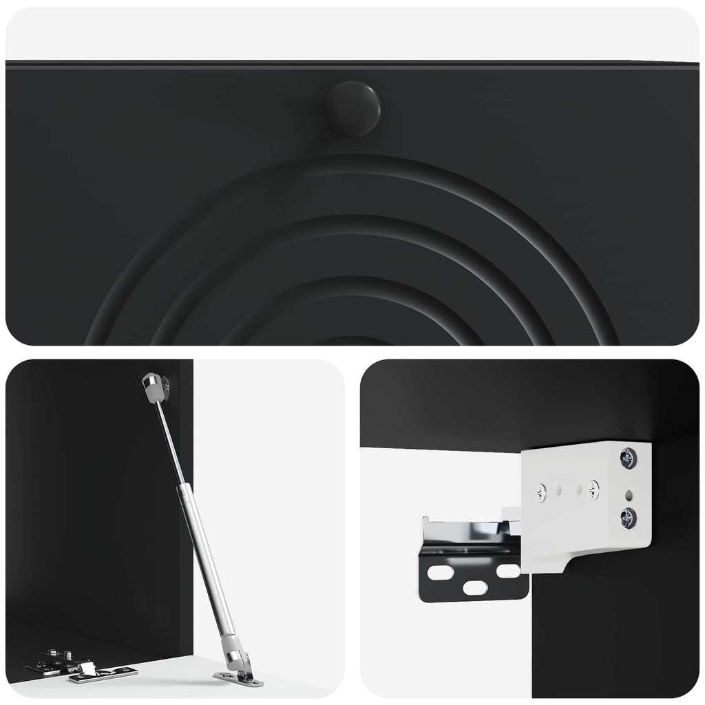 vidaXL Szafka RTV montowana na ścianie Czarny 78,5 x 41 x 30 cm