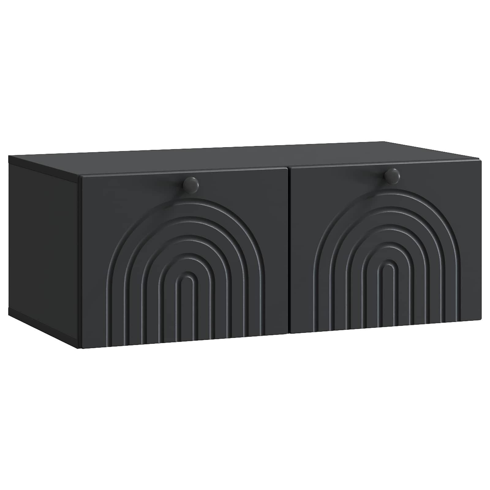 vidaXL Szafka RTV montowana na ścianie Czarny 78,5 x 41 x 30 cm