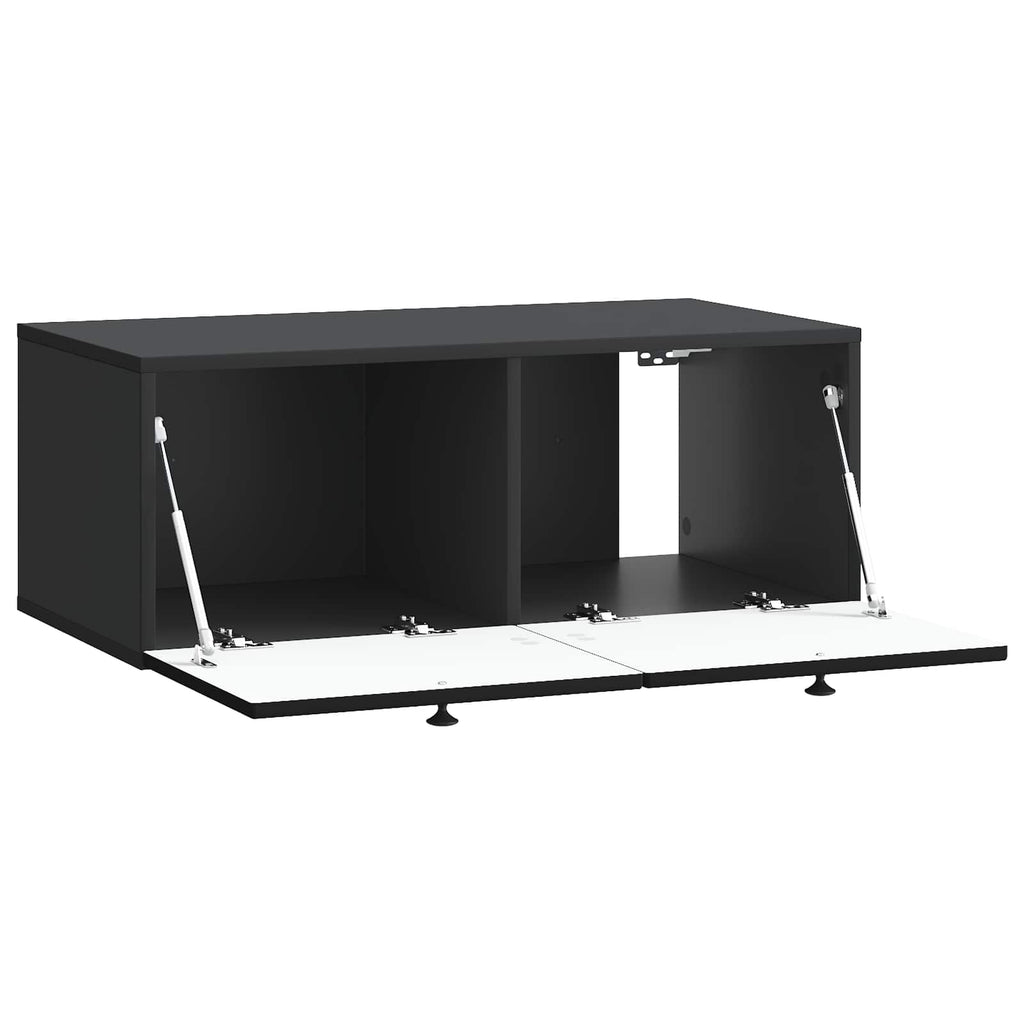 vidaXL Szafka RTV montowana na ścianie Czarny 78,5 x 41 x 30 cm