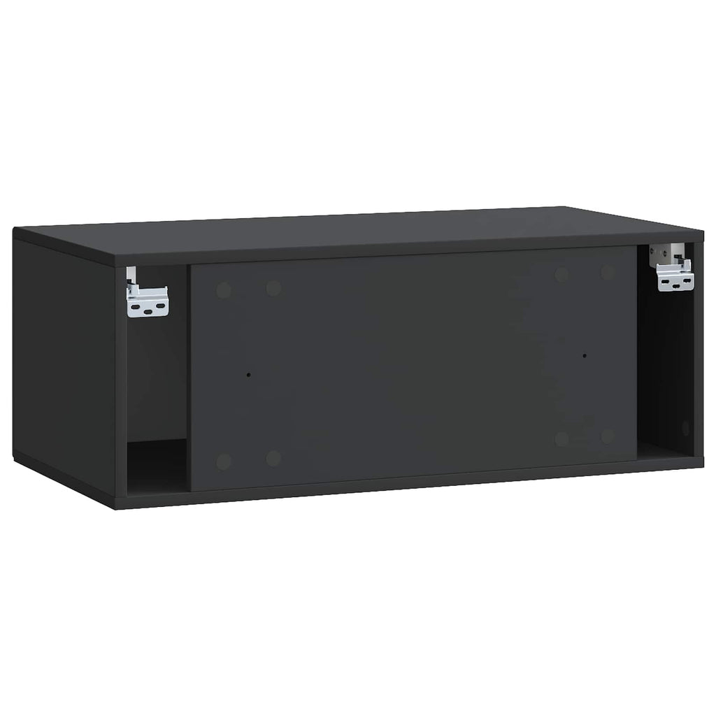 vidaXL Szafka RTV montowana na ścianie Czarny 78,5 x 41 x 30 cm