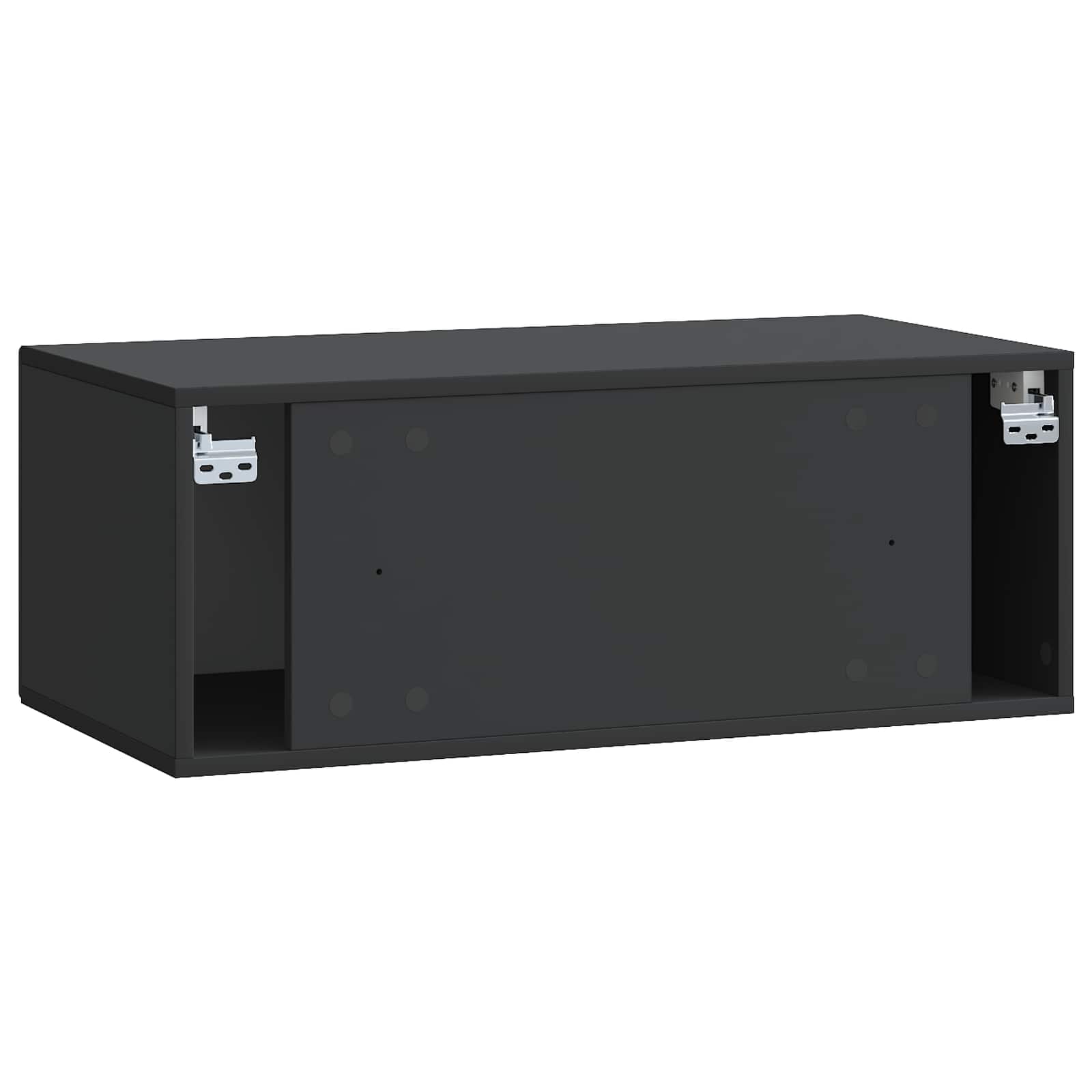 vidaXL Szafka RTV montowana na ścianie Czarny 78,5 x 41 x 30 cm