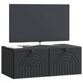 vidaXL Szafka RTV montowana na ścianie Czarny 78,5 x 41 x 30 cm