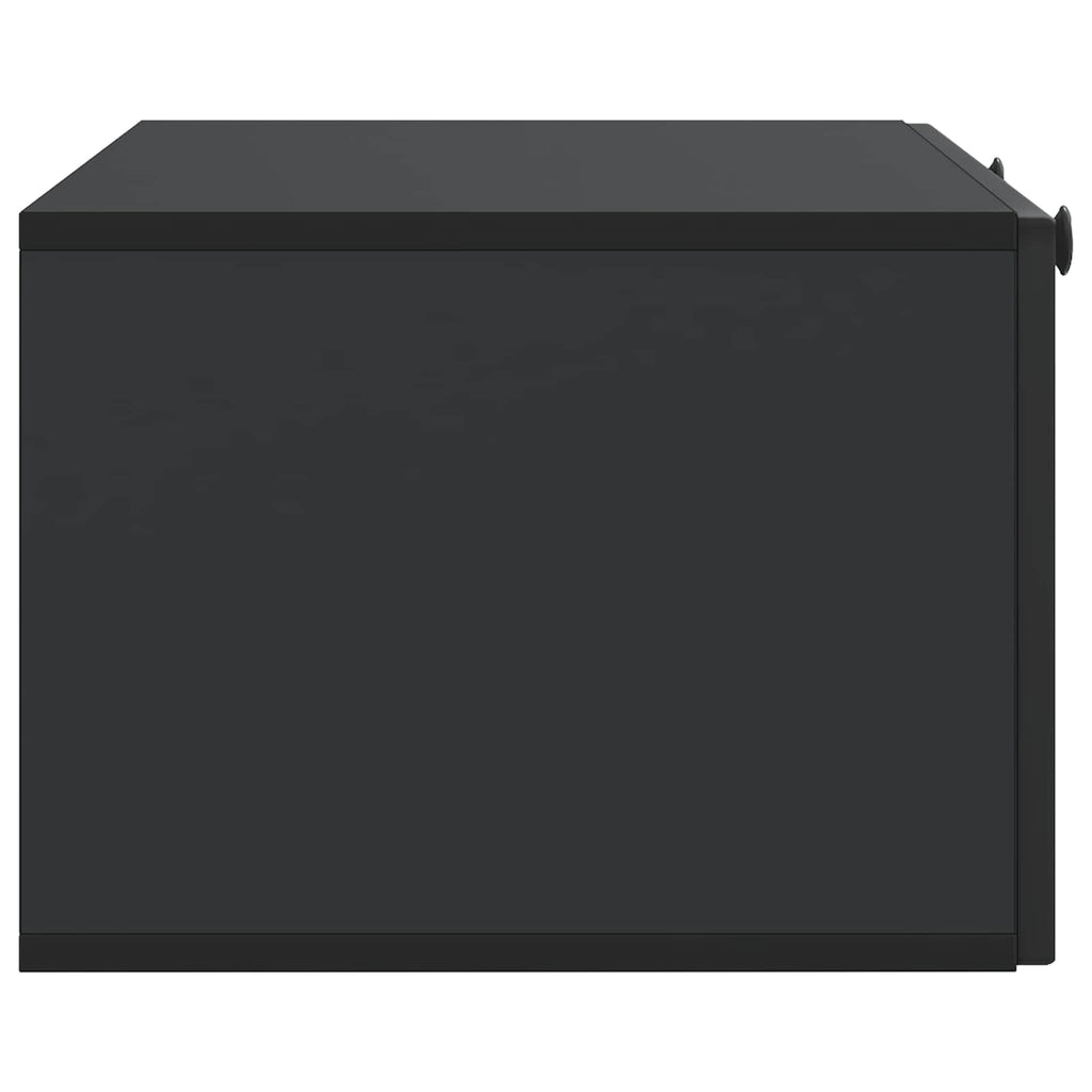 vidaXL Szafka RTV montowana na ścianie Czarny 78,5 x 41 x 30 cm