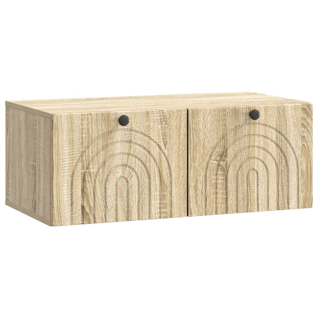 vidaXL Szafka RTV montowana na ścianie dąb Sonoma 78,5 x 41 x 30 cm